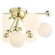 71258-003 Gold 7 Light Flush with Opal Globe Glasses 71258-003 Gold 7 Light Flush with Opal Globe Glasses