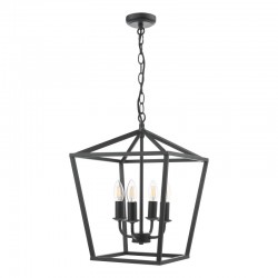 71346-003 Matt Black 4 Light Lantern Pendant