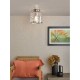 71445-003 Satin Chrome Semi Flush with Clear Dimple Glass