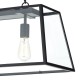 3767-003 Matt Black 3 Light over Island Fitting with Clear Glasses