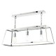 3768-003 Stainless Steel 3 Light over Island Fitting with Clear Glasses