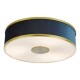 74717-003 Brushed Brass 3 Light Flush with Navy Shade & Diffuser