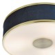 74717-003 Brushed Brass 3 Light Flush with Navy Shade & Diffuser