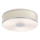 74718-003 Polished Chrome 3 Light Flush with Ivory Shade & Diffuser