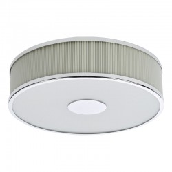 74718-003 Polished Chrome 3 Light Flush with Ivory Shade & Diffuser 74718-003 Polished Chrome 3 Light Flush with Ivory Shade & Diffuser