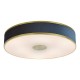 74720-003 Brushed Brass 6 Light Flush with Navy Shade & Diffuser