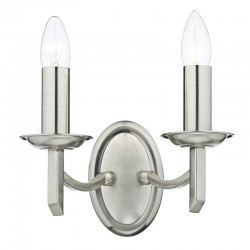 32070-003 Satin Chrome 2 Light Wall Lamp