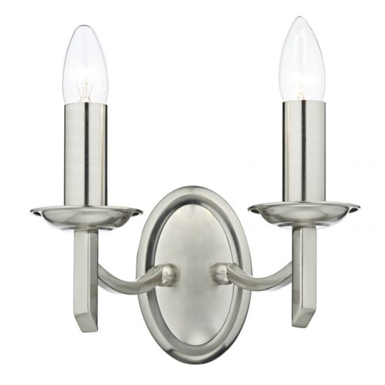 32070-003 Satin Chrome 2 Light Wall Lamp 32070-003 Satin Chrome 2 Light Wall Lamp
