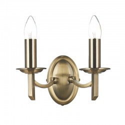 23512-003 Antique Brass 2 Light Wall Lamp