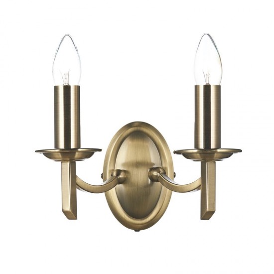 23512-003 Antique Brass 2 Light Wall Lamp 23512-003 Antique Brass 2 Light Wall Lamp