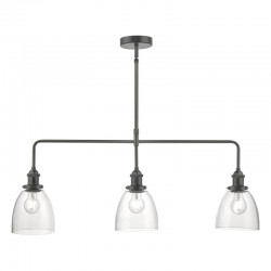 51981-003 Antique Chrome 3 Light over Island Fitting with Clear Glasses 51981-003 Antique Chrome 3 Light over Island Fitting with Clear Glasses