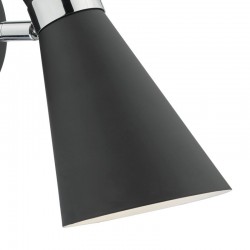 1306-003 Black & Chrome Wall Lamp