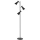 1308-003 Black & Chrome 3 Light Floor Lamp