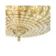 61632-003 Antique Brass 5 Light Flush with Crystal