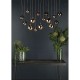 22873-003 Black Chrome 15 Light over Island Fitting with Multicoloured Glasses 22873-003 Black Chrome 15 Light over Island Fitting with Multicoloured Glasses