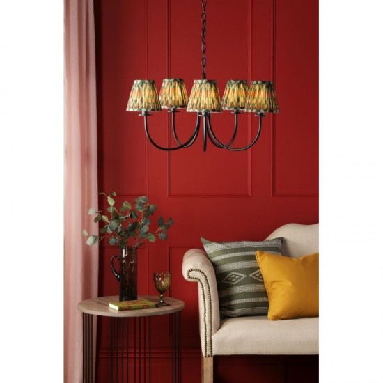 74728-003 Matt Black 5 Light Centre Fitting