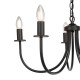 74728-003 Matt Black 5 Light Centre Fitting