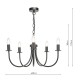 74728-003 Matt Black 5 Light Centre Fitting