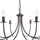 74731-003 Matt Black 8 Light Centre Fitting