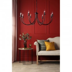 74731-003 Matt Black 8 Light Centre Fitting