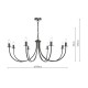 74731-003 Matt Black 8 Light Centre Fitting