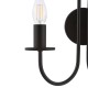 74734-003 Matt Black 2 Light Wall Lamp