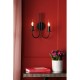74734-003 Matt Black 2 Light Wall Lamp