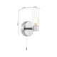 74750-003 Chrome Wall Lamp with Frosted & Ribbed Glass IP44
