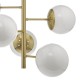 51994-003 Natural Brass 5 Light Centre Fitting with Opal Glasses