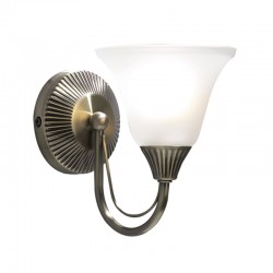 4204-003 Antique Brass Wall Lamp with Opal Glass 4204-003 Antique Brass Wall Lamp with Opal Glass