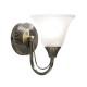 4204-003 Antique Brass Wall Lamp with Opal Glass