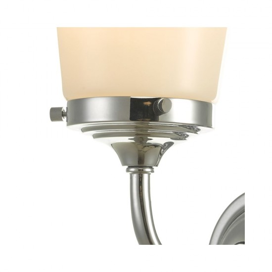 61645-003 Bathroom Polished Chrome and Opal Glass Wall Lamp 61645-003 Bathroom Polished Chrome and Opal Glass Wall Lamp