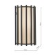 74754-003 Matt Black Wall Lamp with Ivory Linen Shade
