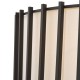 74755-003 Matt Black 8 Light Pendant with Ivory Linen Shade