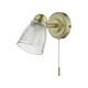 61648-003 Antique Brass Spotlight with Ribbed Glass
