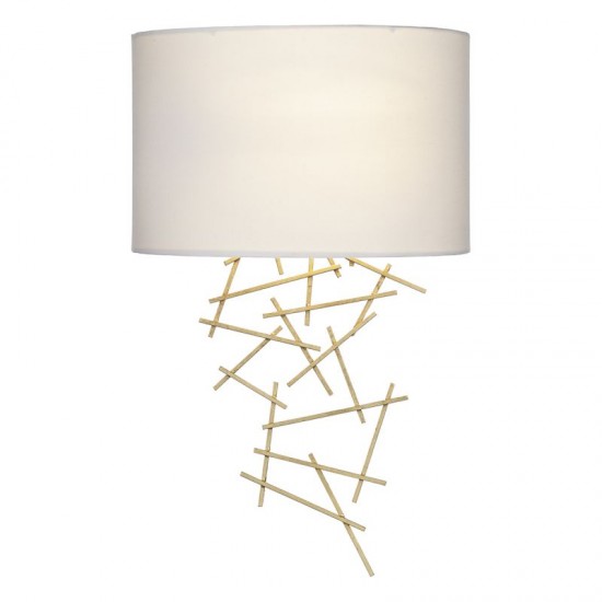 51997-003 Gold Wall Lamp with Ivory Shade 51997-003 Gold Wall Lamp with Ivory Shade