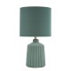 74560-003 Green Small Table Lamp with Green Cotton Shade