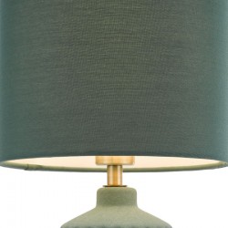 74560-003 Green Small Table Lamp with Green Cotton Shade