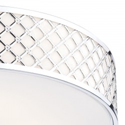 19727-003 Chrome 5 Light Flush with Opaque Glass Diffuser