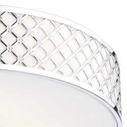 19728-003 Chrome 2 Light Flush with Opaque Glass Diffuser