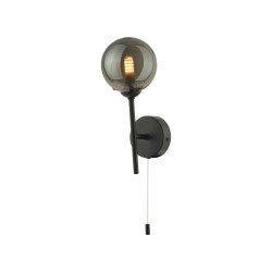 61651-003 Black Wall Lamp with Smoked Mirrored Glass 61651-003 Black Wall Lamp with Smoked Mirrored Glass