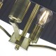 22895-003 Satin Brass 4 Light Pendant with Navy Ribbon Shade