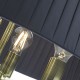 22895-003 Satin Brass 4 Light Pendant with Navy Ribbon Shade