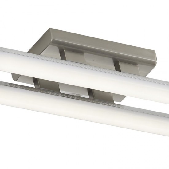 23541-003 Twin Large LED Satin Chrome Ceiling Flush 23541-003 Twin Large LED Satin Chrome Ceiling Flush