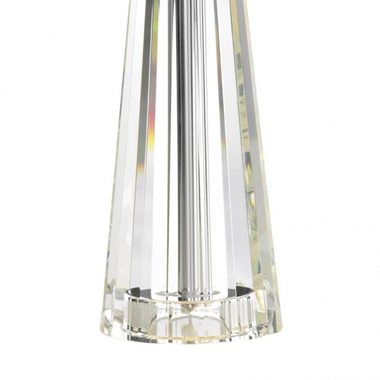 4514-003 Crystal Table Lamp with Cream Shade