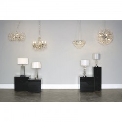 4514-003 Crystal Table Lamp with Cream Shade 4514-003 Crystal Table Lamp with Cream Shade