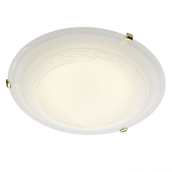 4550-003 Brass Flush with Decorative Alabaster Glass ∅30