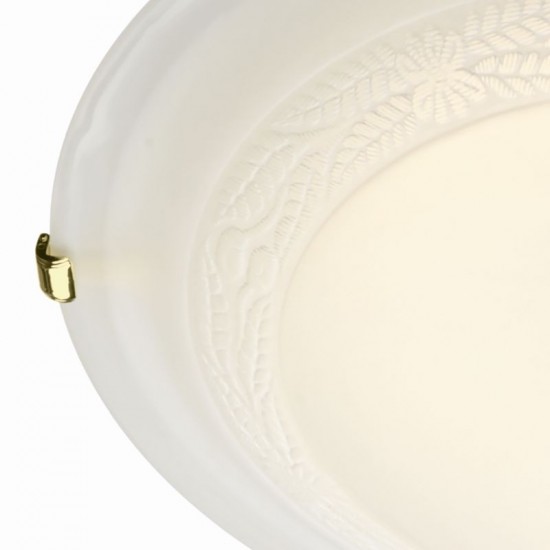 4550-003 Brass Flush with Decorative Alabaster Glass ∅30