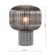 74775-003 Smoked Ribbed Glass Table Lamp