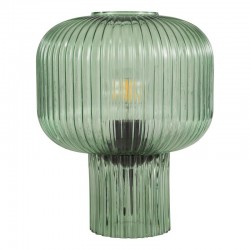74788-003 Green Ribbed Glass Table Lamp